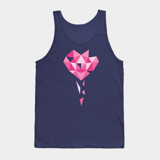 Crystal Broken Heart Tank Top by Chofy87